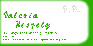 valeria weszely business card